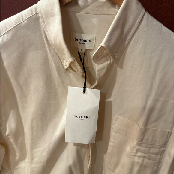 OCTOBRE Ecru Miles Button-Up Shirt - Picture 3 of 6